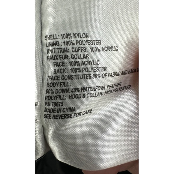 Michael Kors Women's Packable Down Fill Long Black Puffer Jacket Coat L  Warm - Picture 4 of 9